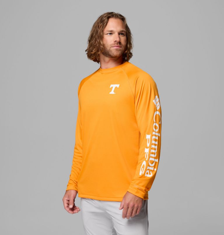 Men's Collegiate PFG Terminal Tackle Long Sleeve Shirt - Tennessee, Color: UT - Solarize, White, image 4