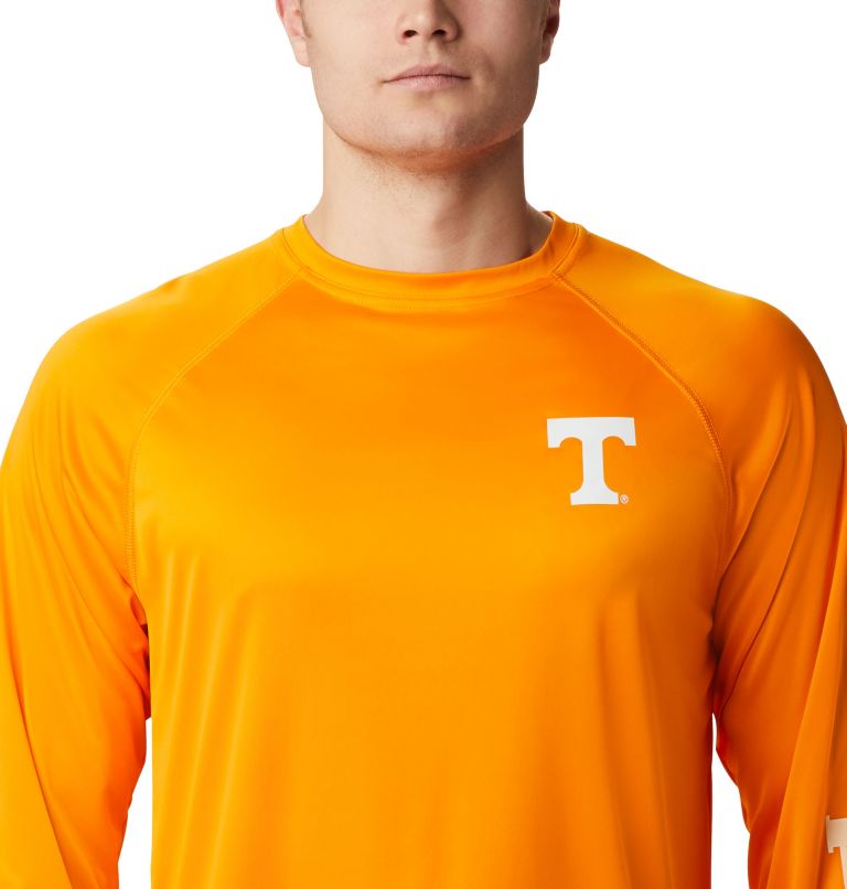 Men's Collegiate PFG Terminal Tackle Long Sleeve Shirt - Tennessee, Color: UT - Solarize, White, image 4