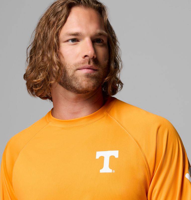 Men's Collegiate PFG Terminal Tackle Long Sleeve Shirt - Tennessee, Color: UT - Solarize, White, image 5