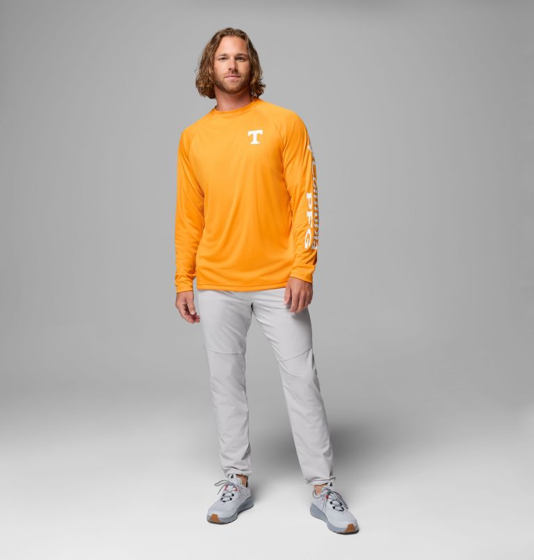 Men's Collegiate PFG Terminal Tackle Long Sleeve Shirt - Tennessee, Color: UT - Solarize, White, image 2