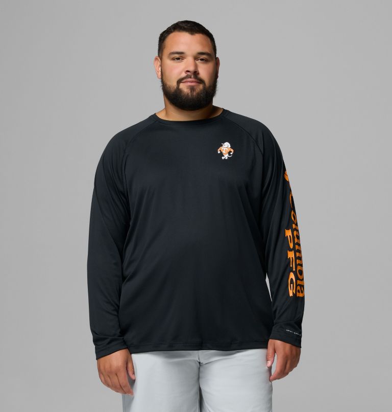 Men's Collegiate PFG Terminal Tackle Long Sleeve Shirt - Big - Tennessee, Color: UT - Black, image 1