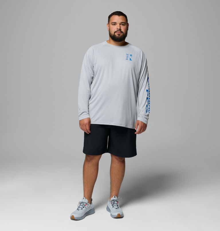 Men's Collegiate PFG Terminal Tackle Long Sleeve Shirt - Big - Kentucky, Color: UK - Columbia Grey, image 2