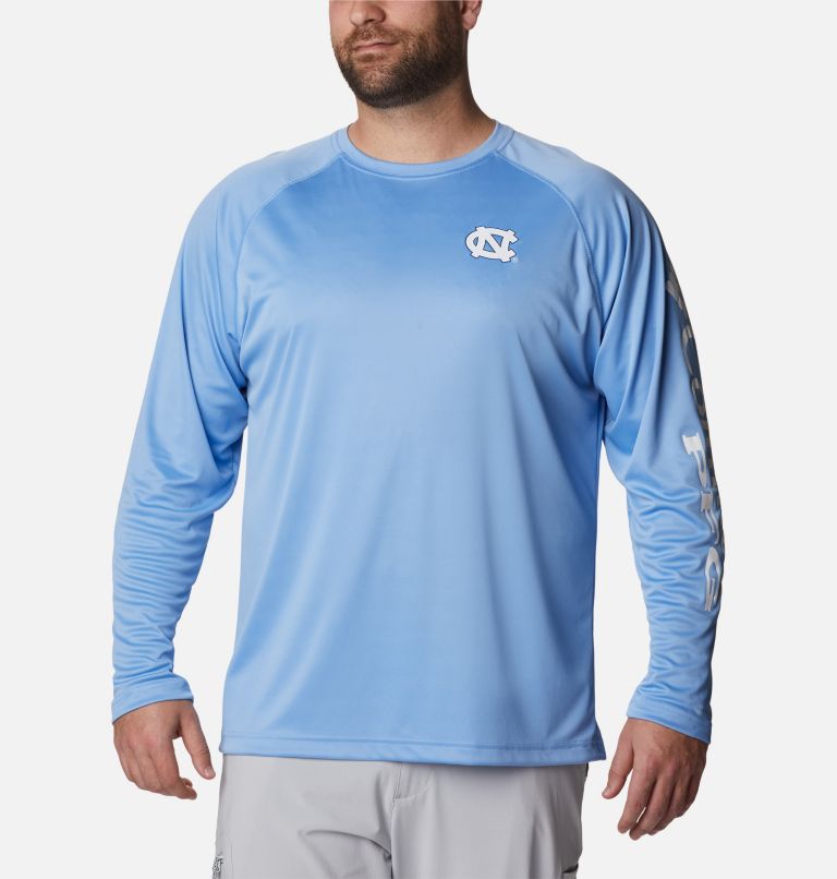Men's Columbia Carolina Blue North Tar Heels Big & Tall Terminal Tackle Long Sleeve Omni-Shade T-Shirt