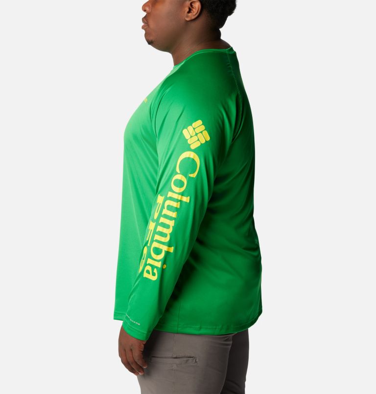 Columbia Men's Collegiate PFG Terminal Tackle Long Sleeve Shirt - Big - Oregon - 1x - Green