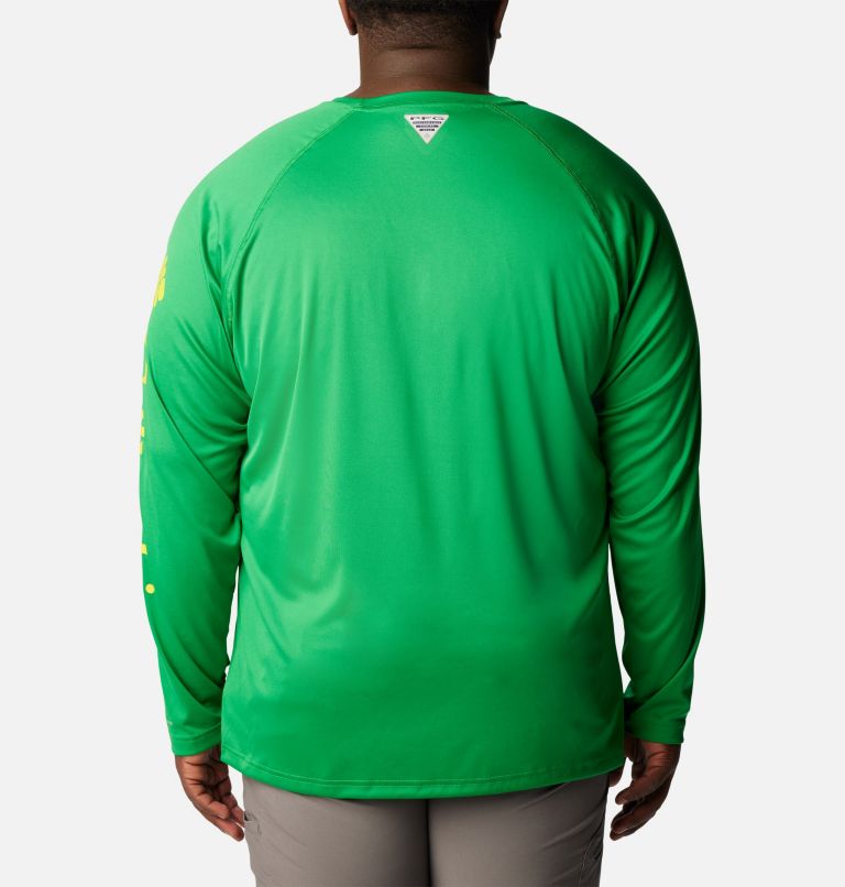 Men's Collegiate PFG Terminal Tackle Long Sleeve Shirt - Big - Oregon, Color: UO - Fuse Green, Yellow Glo, image 2