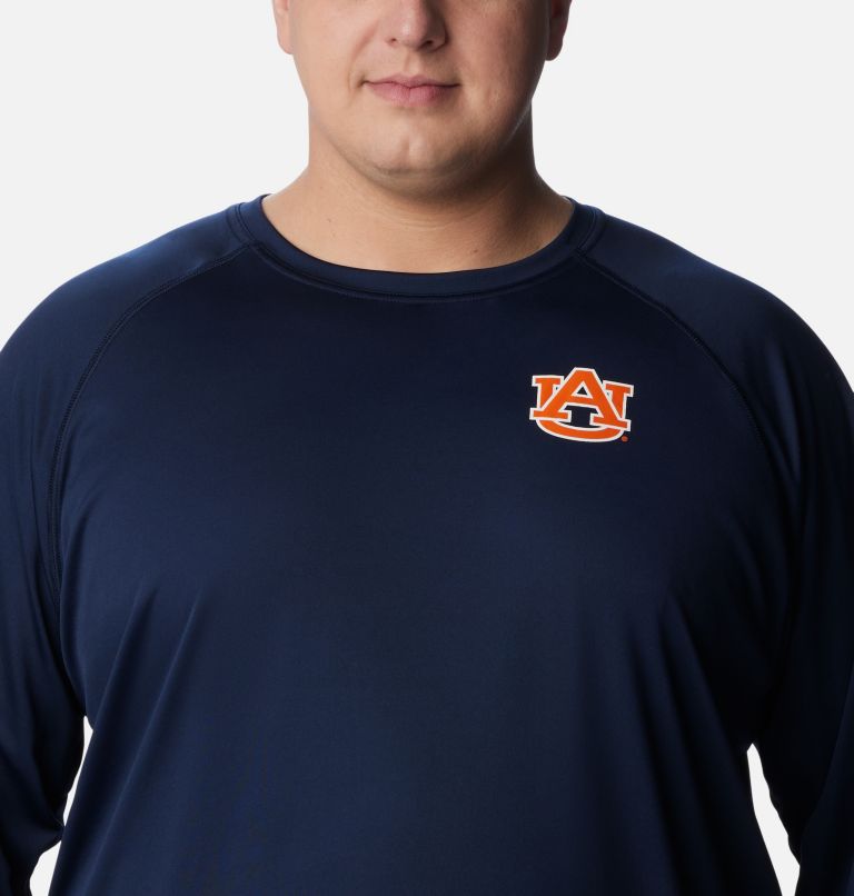 Men's Collegiate PFG Terminal Tackle Long Sleeve Shirt - Big - Auburn, Color: AUB - Collegiate Navy, Spark Orange, image 4