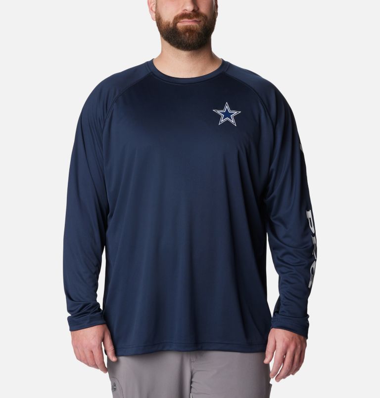 Men's PFG Terminal Tackle Long Sleeve Shirt - Big - Dallas, Color: DC - Collegiate Navy, White, image 1