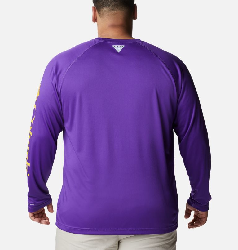 Men's Collegiate PFG Terminal Tackle Long Sleeve Shirt - Big - LSU, Color: LSU - Vivid Purple, Collegiate Yellow, image 2