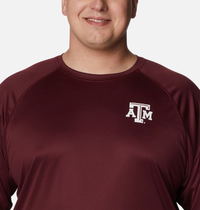 Men's Collegiate PFG Terminal Tackle Long Sleeve Shirt - Big - Texas A&M, Color: TAM - Deep Maroon, White, image 4