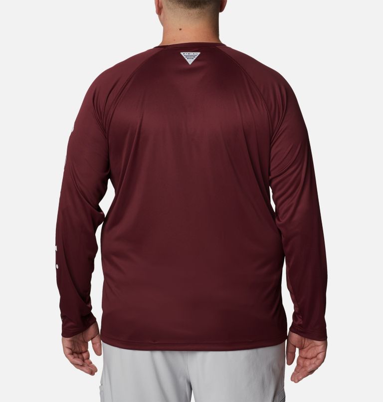 Thumbnail: Men's Collegiate PFG Terminal Tackle Long Sleeve Shirt - Big - Texas A&M, Color: TAM - Deep Maroon, White, image 2