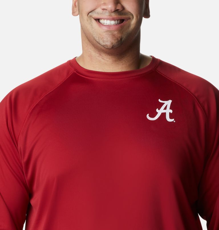Men's Collegiate PFG Terminal Tackle Long Sleeve Shirt - Big - Alabama, Color: ALA - Red Velvet, White, image 4