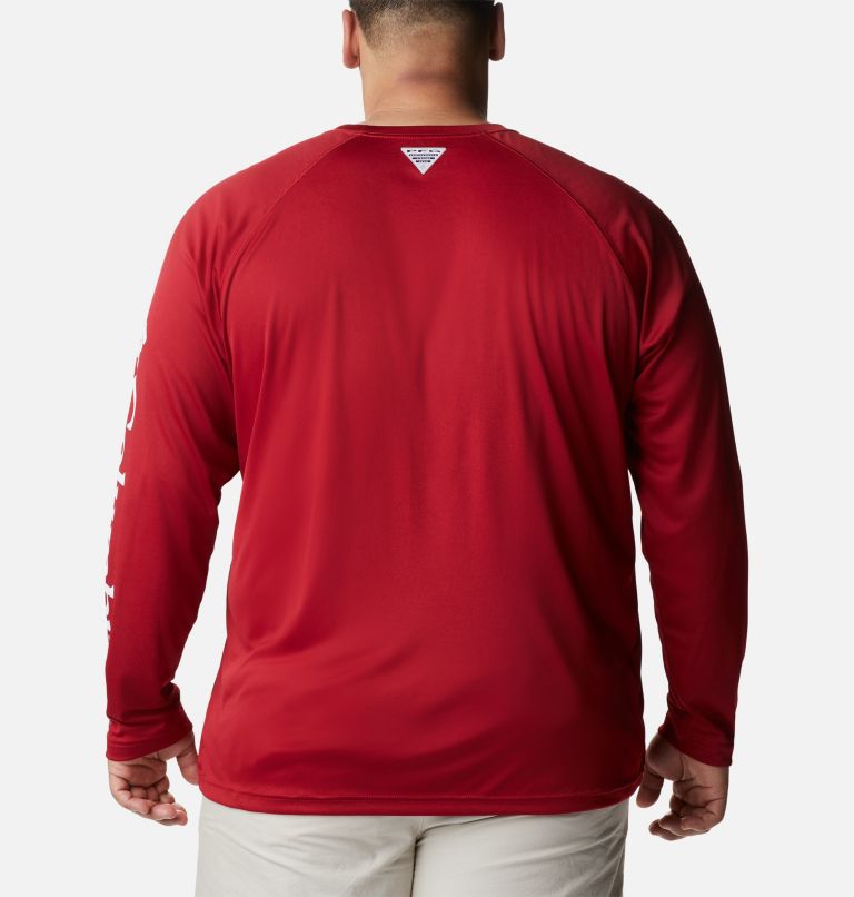 Thumbnail: Men's Collegiate PFG Terminal Tackle Long Sleeve Shirt - Big - Alabama, Color: ALA - Red Velvet, White, image 2
