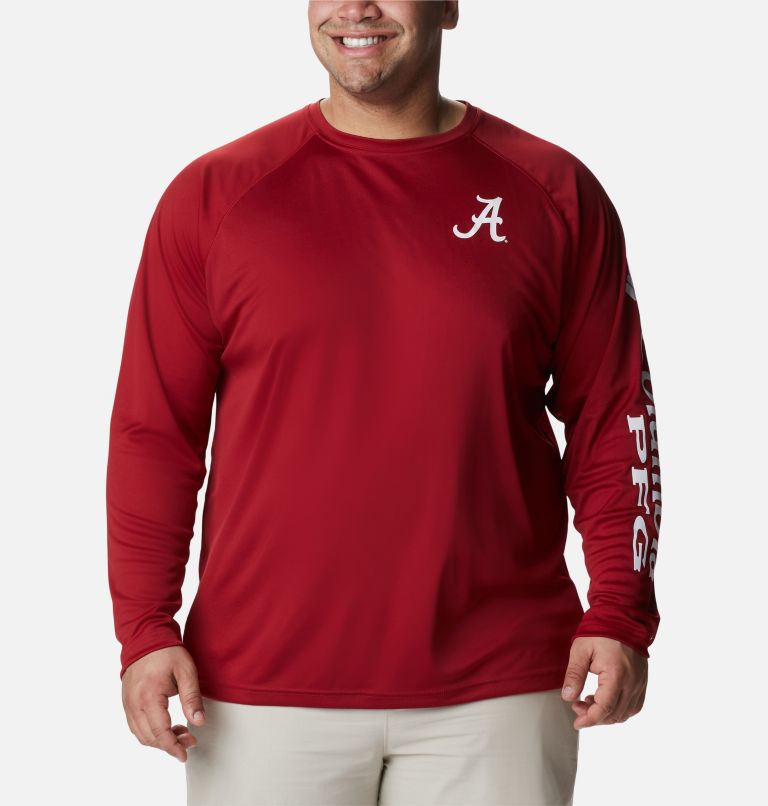 Columbia Men's Alabama Crimson Tide Super Terminal Tackle Long Sleeve Top, Size: Medium