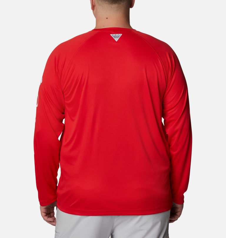 Men's Collegiate PFG Terminal Tackle Long Sleeve Shirt - Big - Georgia, Color: UGA - Bright Red, White, image 2
