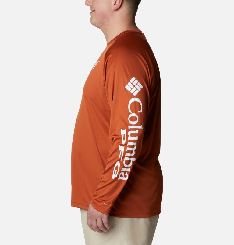 Men's Collegiate PFG Terminal Tackle Long Sleeve Shirt - Big - Texas, Color: TEX - Cedar, White, image 3