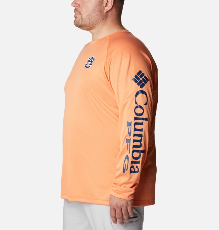 Men's Collegiate PFG Terminal Tackle Long Sleeve Shirt - Big - Auburn, Color: AUB - Spark Orange Heather