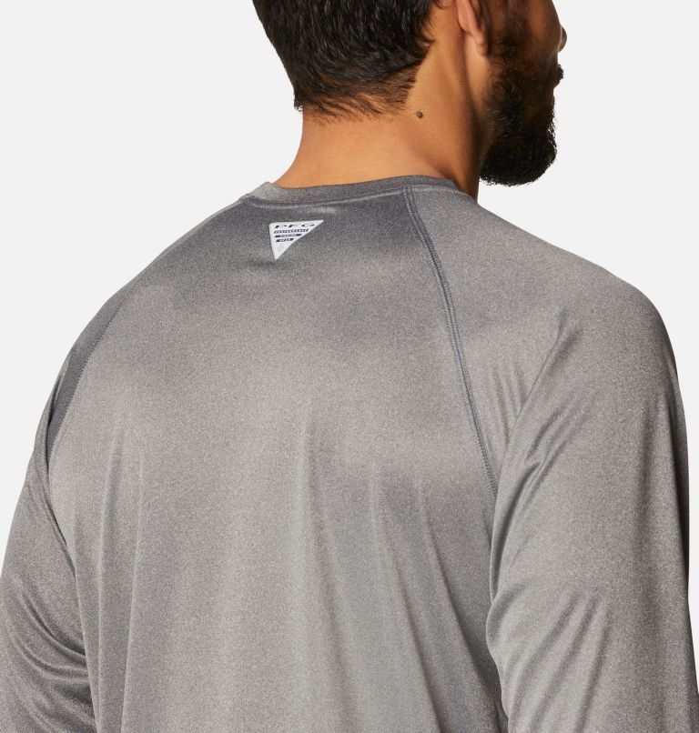 Men's Collegiate PFG Terminal Tackle Long Sleeve Shirt - Tall - Georgia, Color: UGA - Charcoal Heather, image 5
