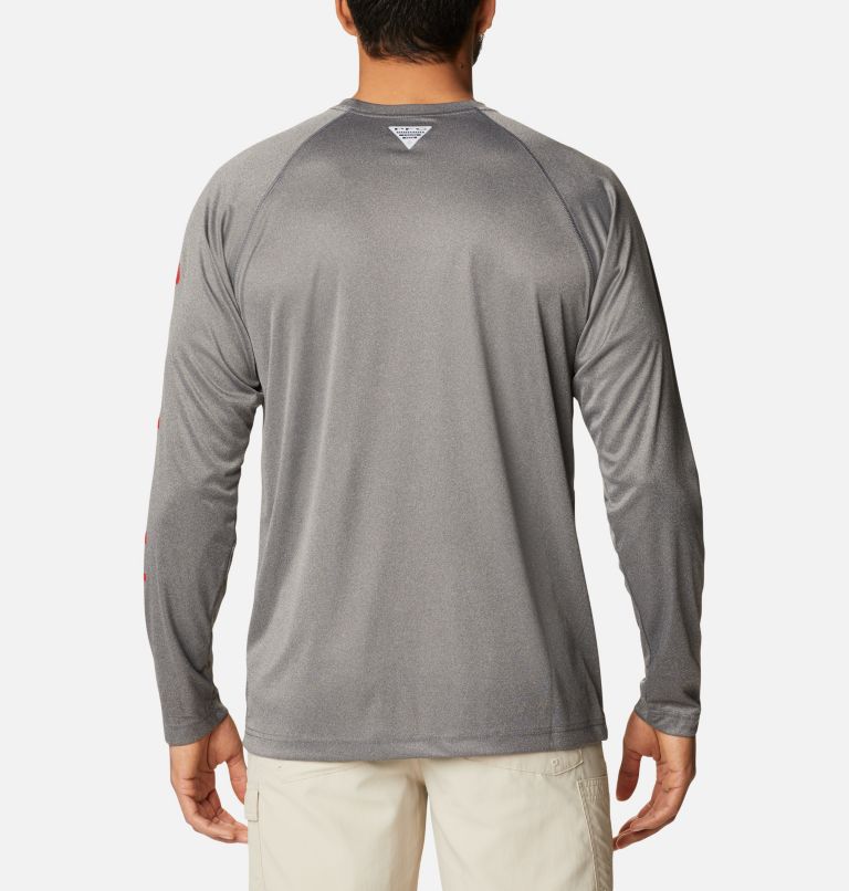 Men's Collegiate PFG Terminal Tackle Long Sleeve Shirt - Tall - Georgia, Color: UGA - Charcoal Heather, image 2