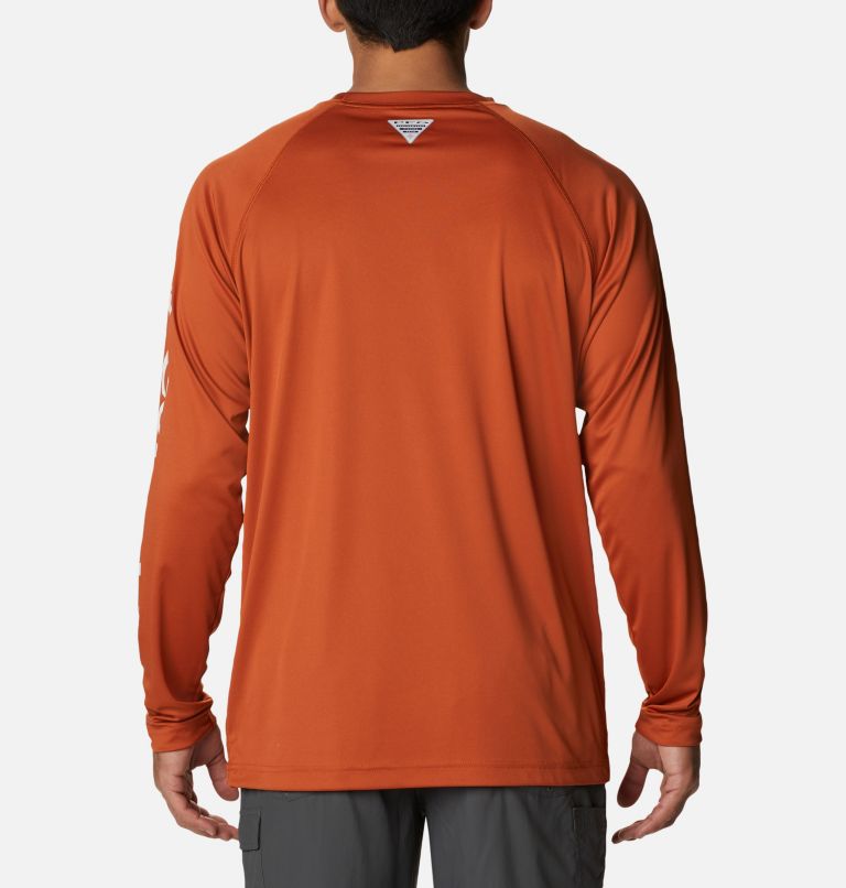 Men's Collegiate PFG Terminal Tackle Long Sleeve Shirt - Tall - Texas, Color: TEX - Cedar, White, image 2