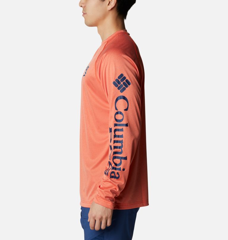 Men's Collegiate PFG Terminal Tackle Long Sleeve Shirt - Tall - Auburn, Color: AUB - Spark Orange Heather, image 3