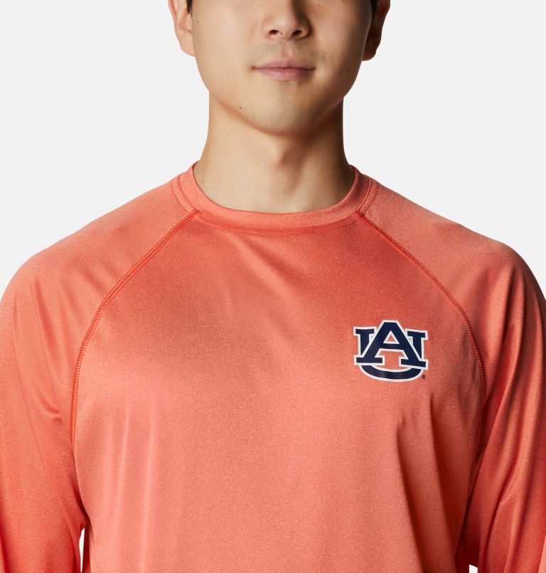 Men's Collegiate PFG Terminal Tackle Long Sleeve Shirt - Tall - Auburn, Color: AUB - Spark Orange Heather, image 4