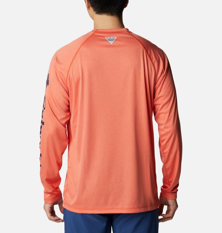 Thumbnail: Men's Collegiate PFG Terminal Tackle Long Sleeve Shirt - Tall - Auburn, Color: AUB - Spark Orange Heather, image 2