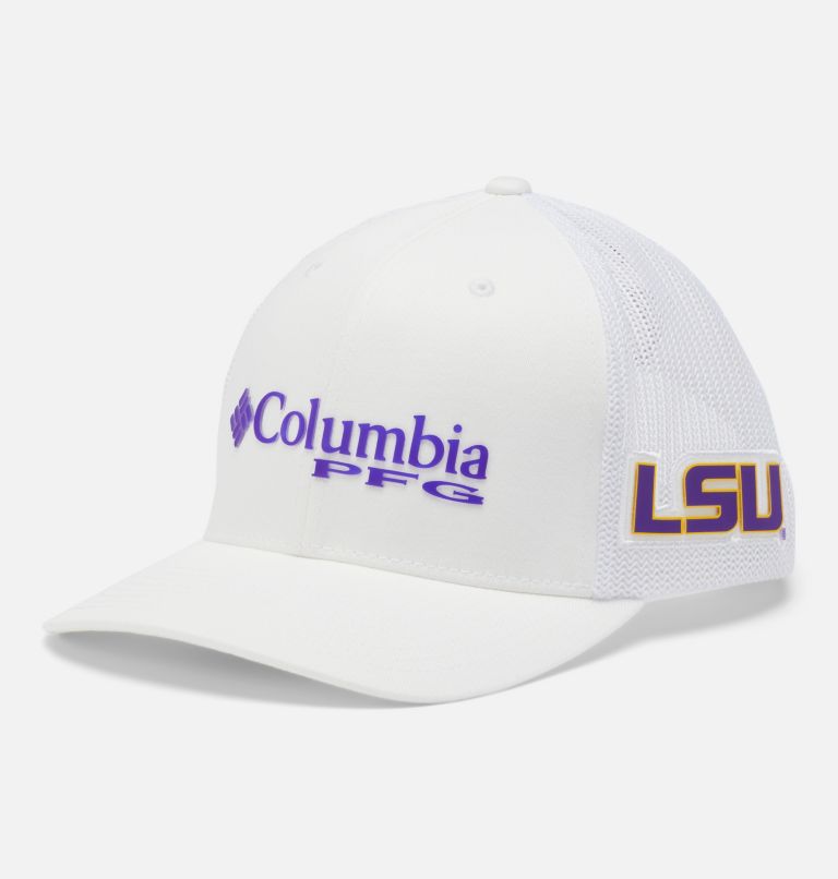 CLG PFG Mesh Snap Back Ball Cap | 118 | O/S, Color: LSU - White, image 1