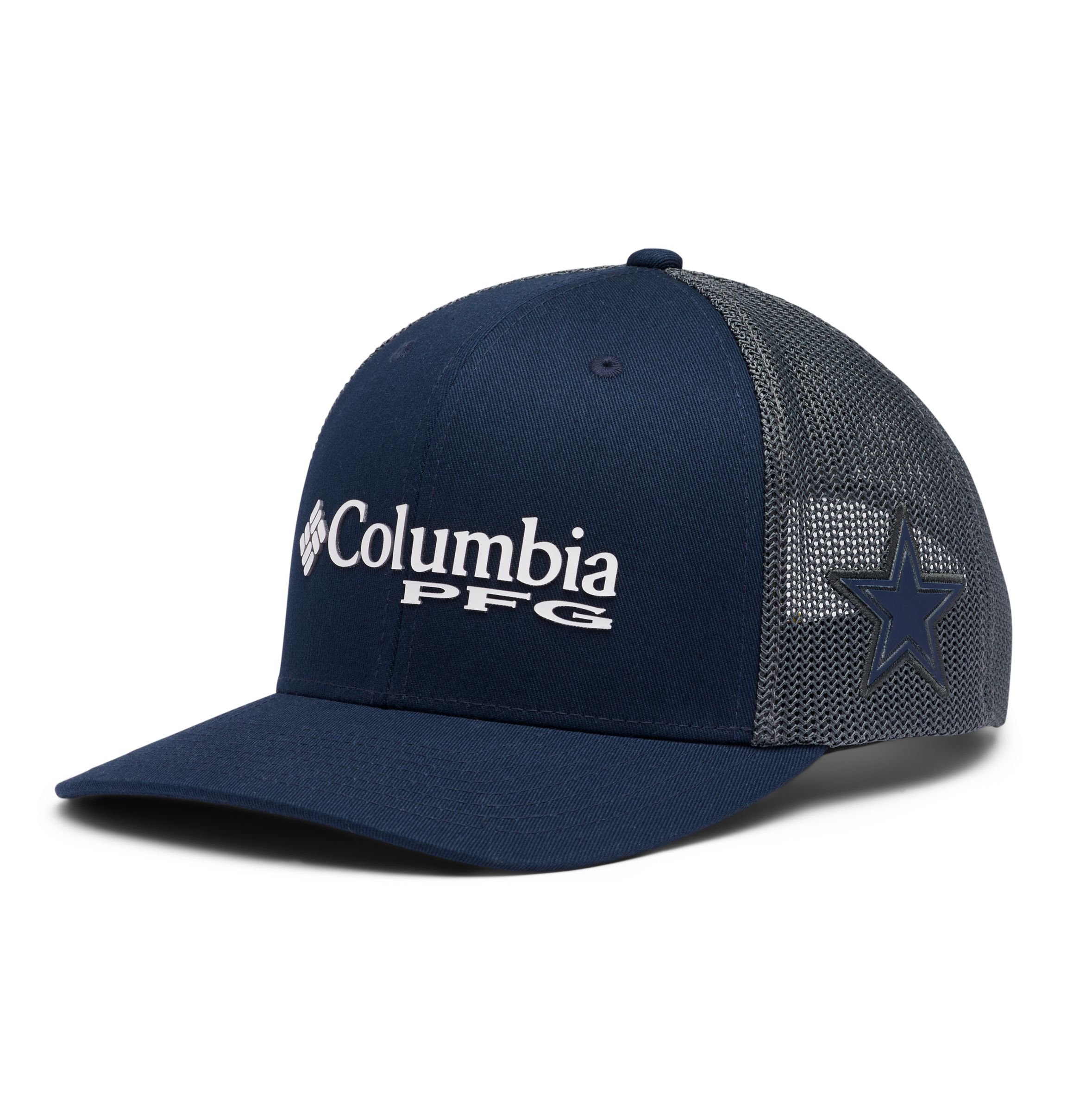 Columbia PFG Mesh Ball Cap - Dallas Cowboys - S/M - Grey