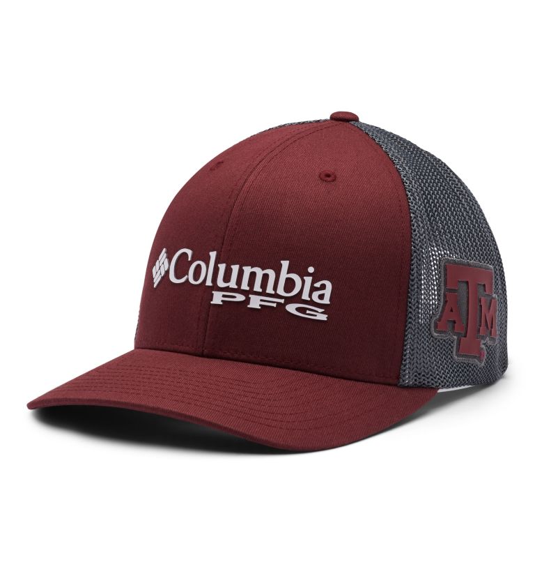 CLG PFG Mesh Snap Back Ball Cap | 628 | O/S, Color: TAM - Deep Maroon, Charcoal, image 1