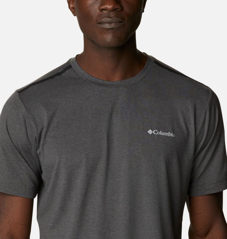 Men's Tech Trail Crew Neck Shirt, Color: Shark, image 4