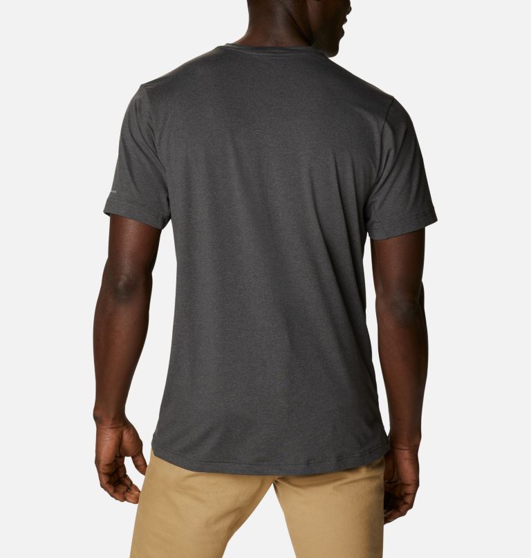Men's Tech Trail Crew Neck Shirt, Color: Shark, image 2