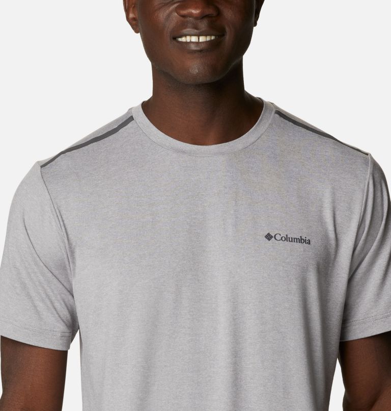 Thumbnail: T-shirt à col rond Tech Trail pour homme, Color: Cool Grey, image 4