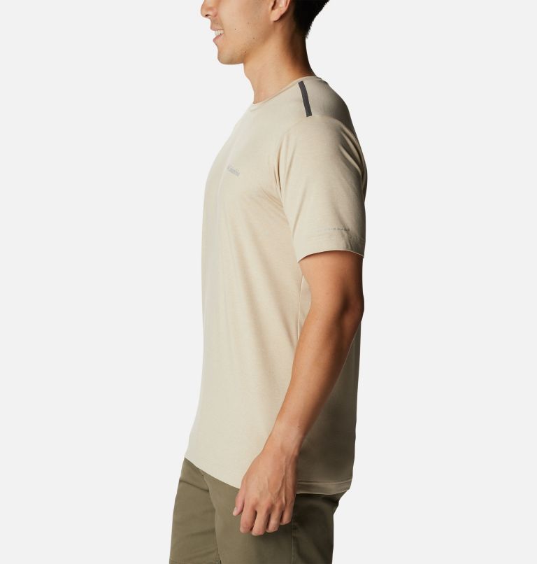 Men's Tech Trail Crew Neck Shirt, Color: Ancient Fossil Heather, image 3