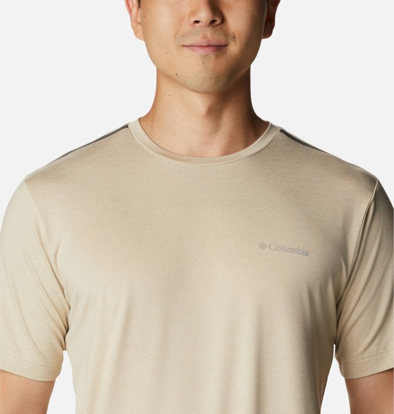 Men's Tech Trail Crew Neck Shirt, Color: Ancient Fossil Heather, image 4