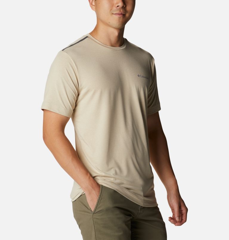 Men's Tech Trail Crew Neck Shirt, Color: Ancient Fossil Heather, image 5