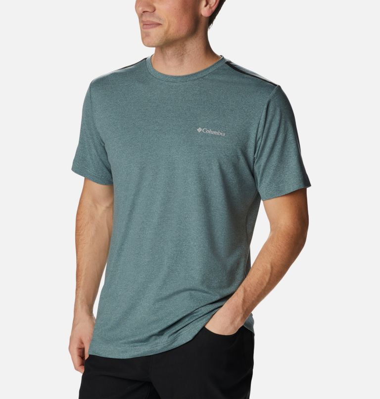 T-shirt à col rond Tech Trail pour homme, Color: Metal Heather