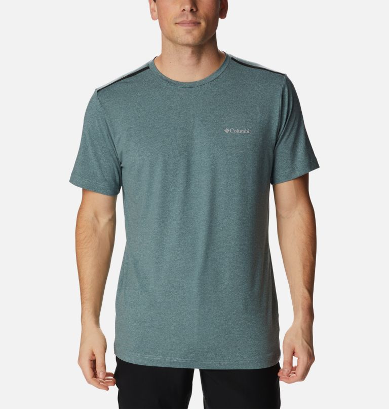 Men's Tech Trail Crew Neck Shirt, Color: Metal Heather