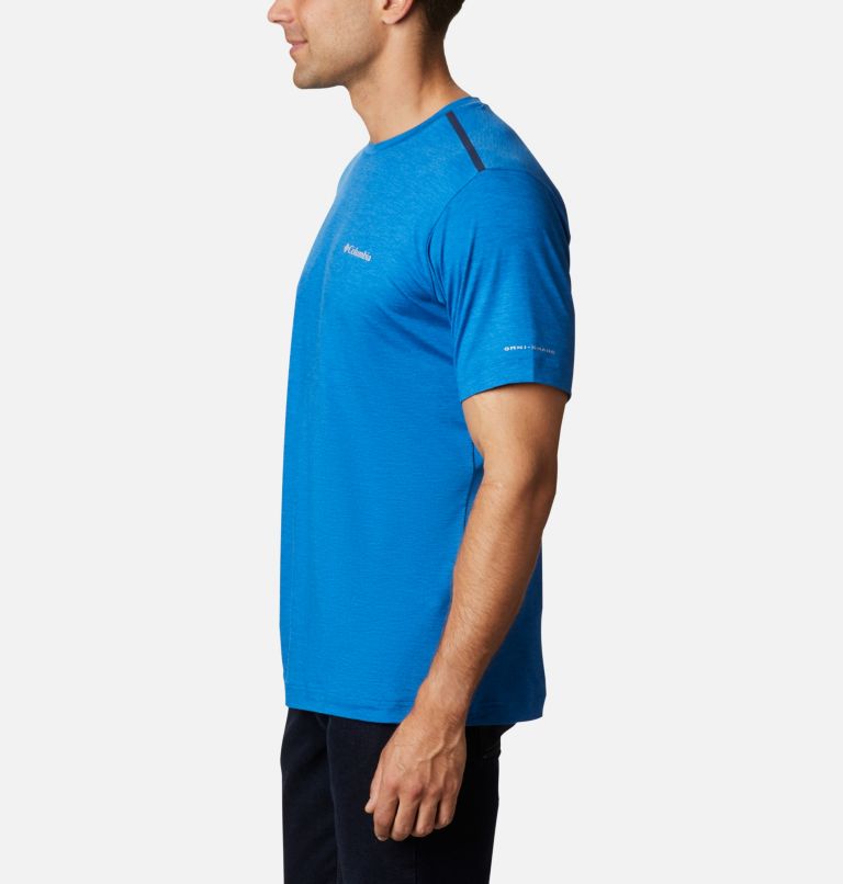 Men's Tech Trail Crew Neck Shirt, Color: Bright Indigo, image 3