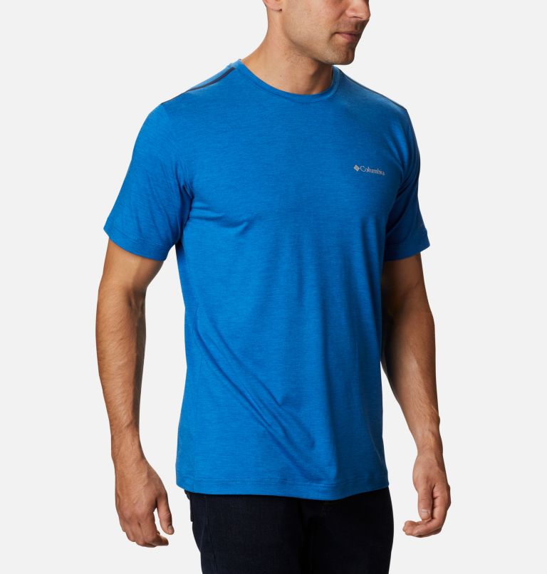 Men's Tech Trail Crew Neck Shirt, Color: Bright Indigo, image 5