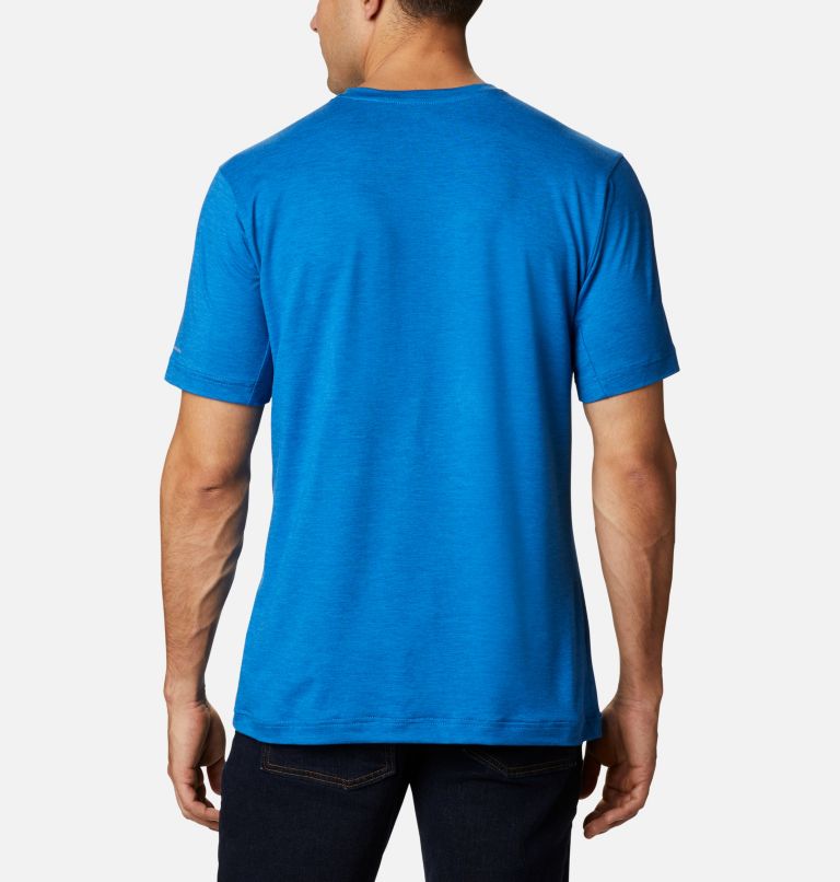 Men's Tech Trail Crew Neck Shirt, Color: Bright Indigo, image 2