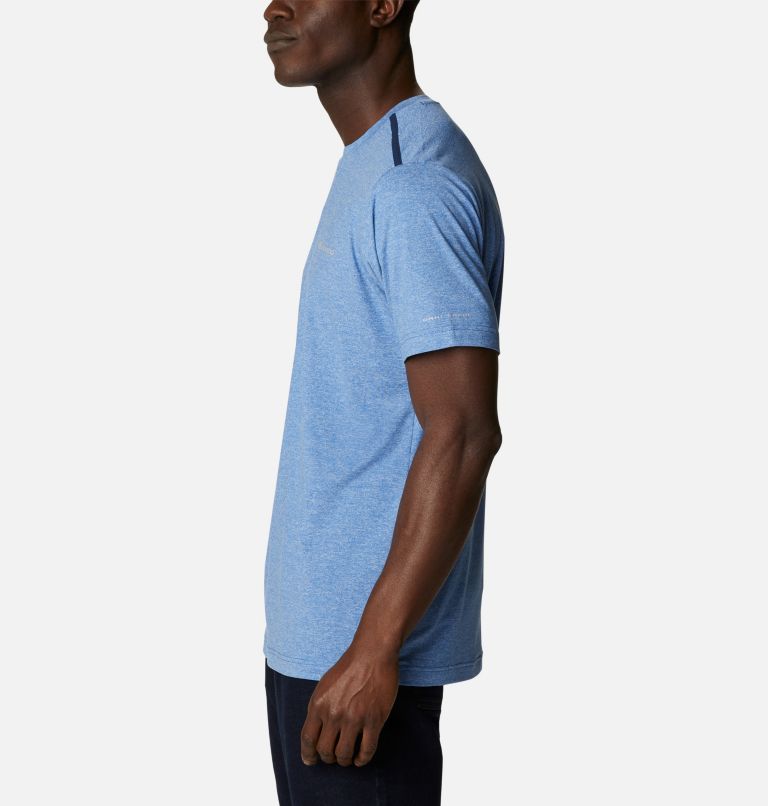Thumbnail: T-shirt à col rond Tech Trail pour homme, Color: Bright Indigo, image 3