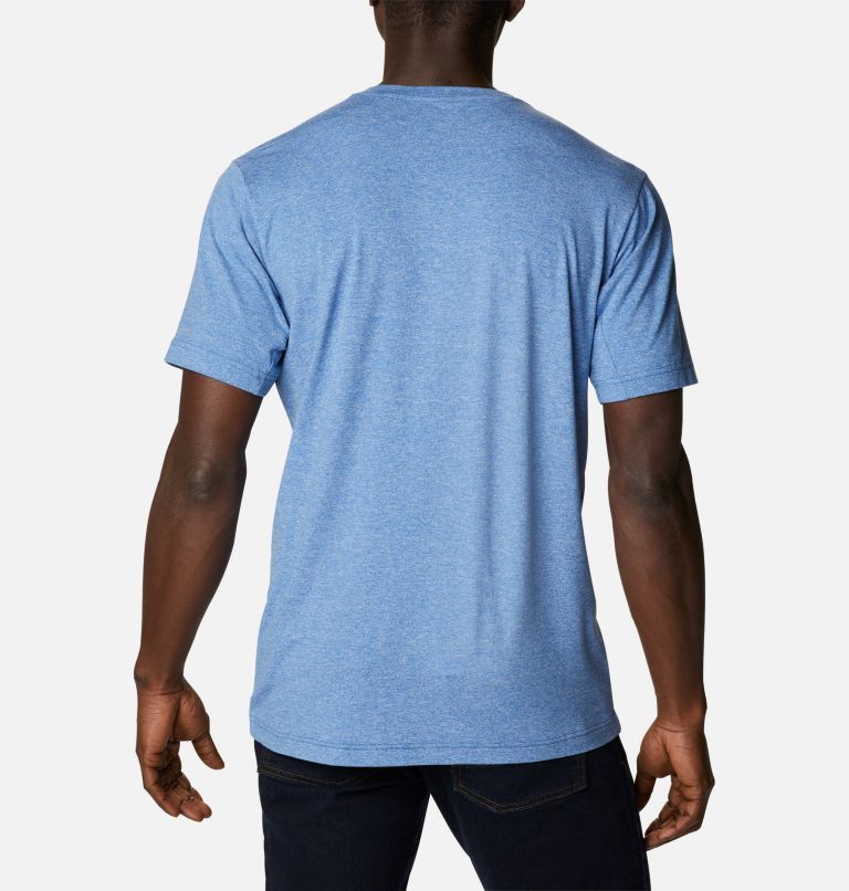 Men's Tech Trail Crew Neck Shirt, Color: Bright Indigo, image 2