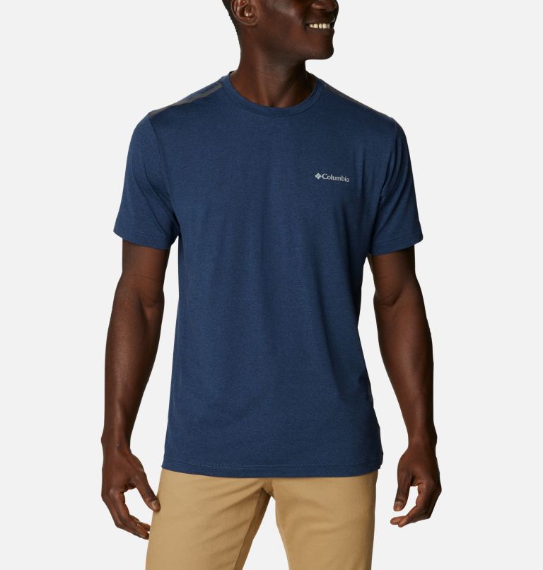 Men's Tech Trail Crew Neck Shirt, Color: Collegiate Navy, image 1