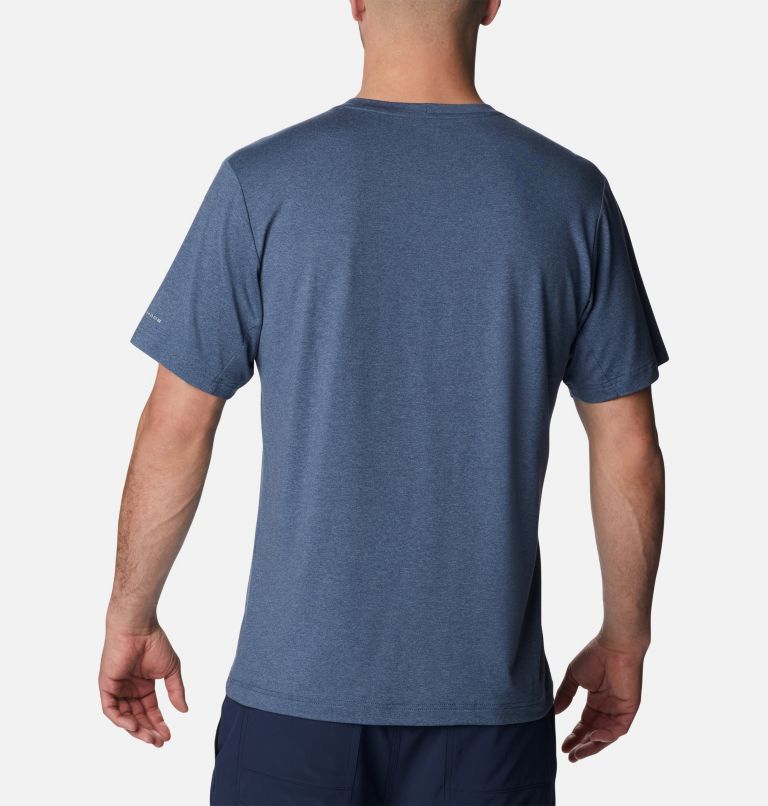 Thumbnail: T-shirt à col rond Tech Trail pour homme, Color: Dark Mountain Heather, image 2