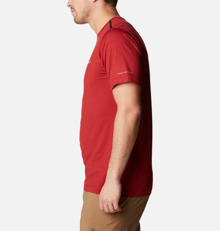 T-shirt à col rond Tech Trail pour homme, Color: Mountain Red Heather, image 3