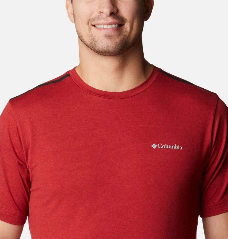 T-shirt à col rond Tech Trail pour homme, Color: Mountain Red Heather, image 4