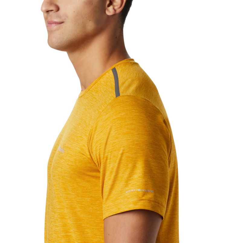 T-shirt à col rond Tech Trail pour homme, Color: Bright Gold, image 4