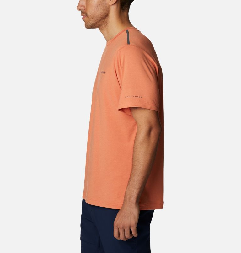 Men's Tech Trail Crew Neck Shirt, Color: Desert Orange Heather, image 3