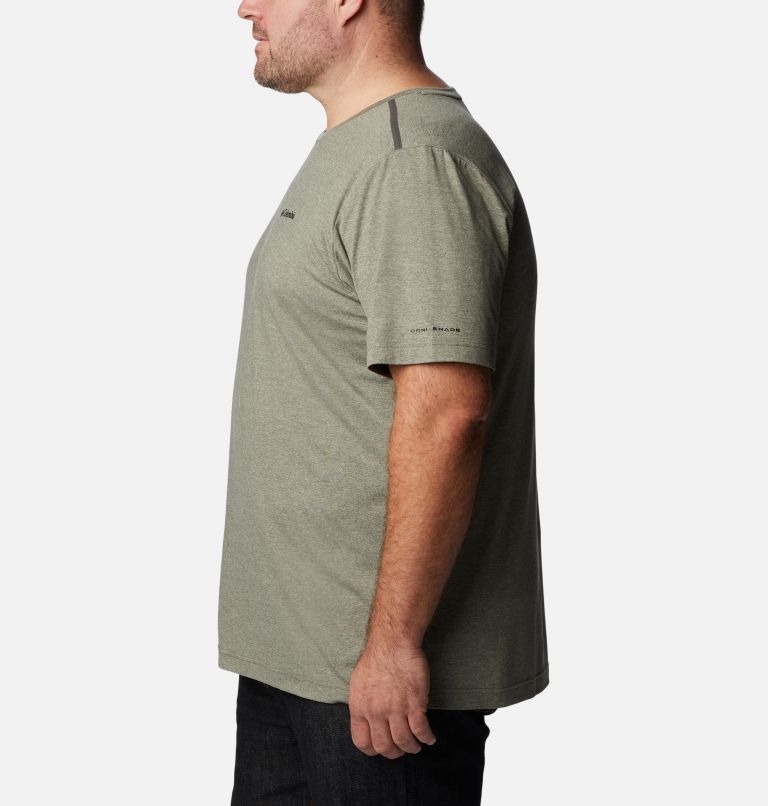 Men's Tech Trail Crew Neck Shirt - Big, Color: Stone Green Heather, image 3