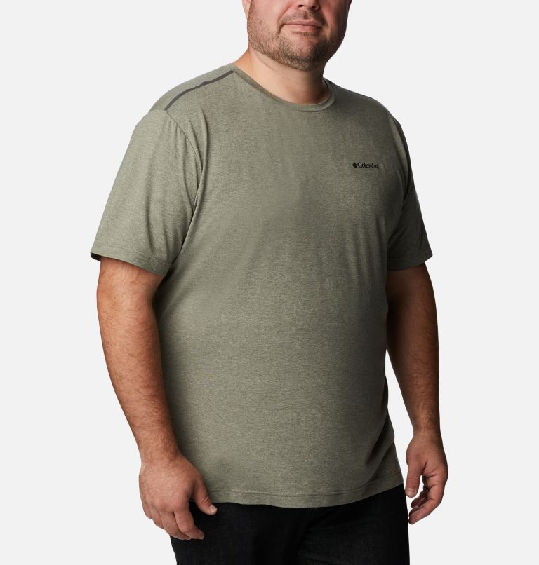 Men's Tech Trail Crew Neck Shirt - Big, Color: Stone Green Heather, image 5